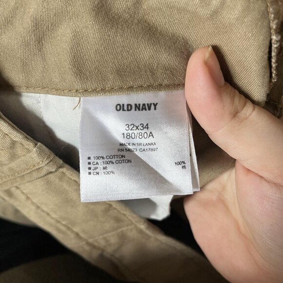 Old Navy Broken-In Straight Fit Cargo‎ Pants - Men's 32x34 - Toast - Picture 3 of 9